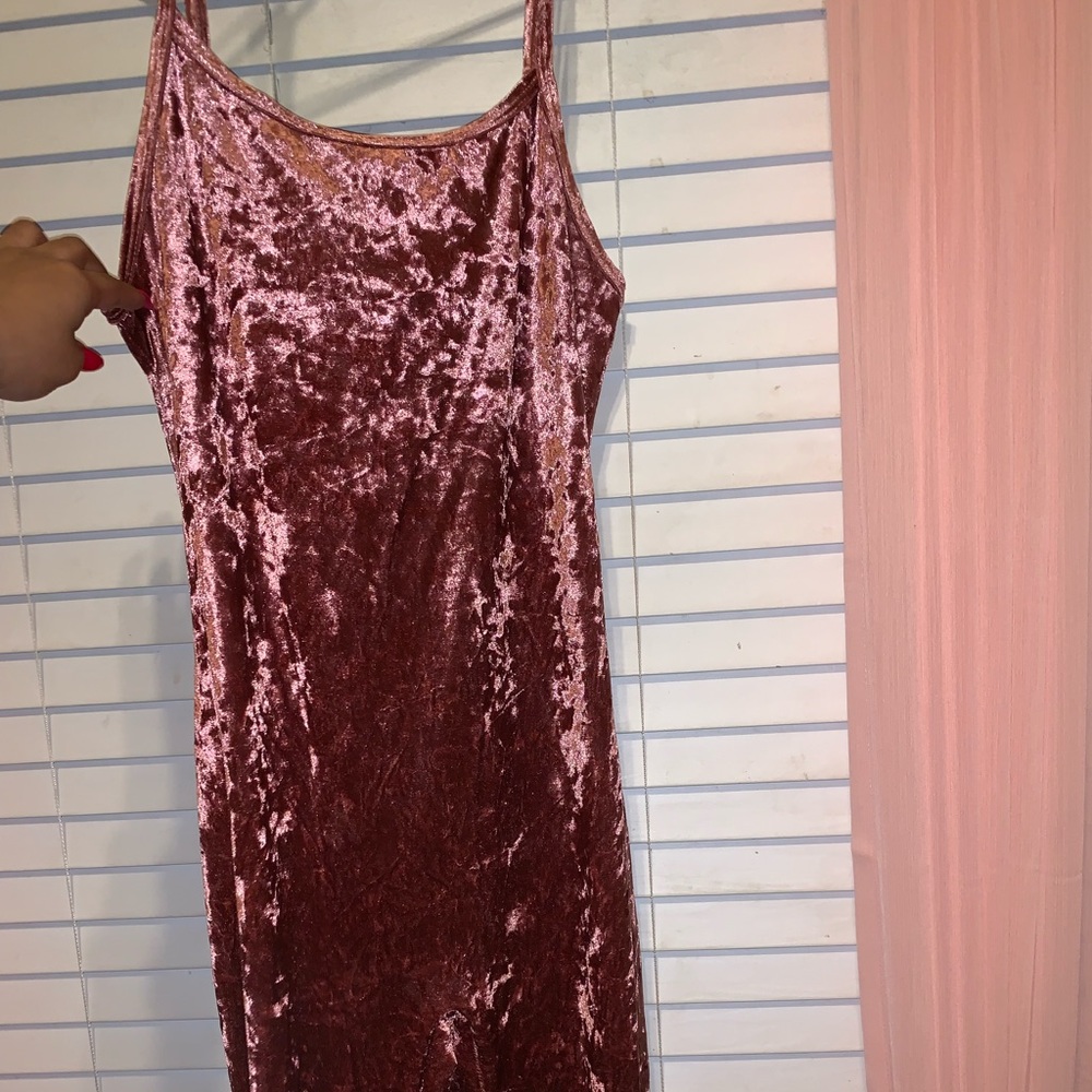 Pink Suede Full Legged Body Suit